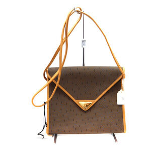 Saint Laurent Yves shoulder bag brown leather canvas